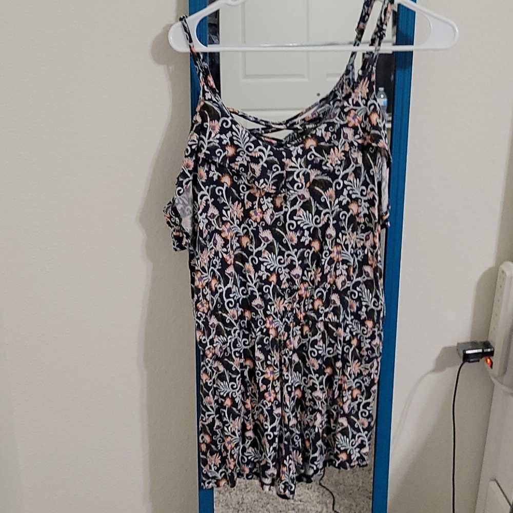 Blue florar romper